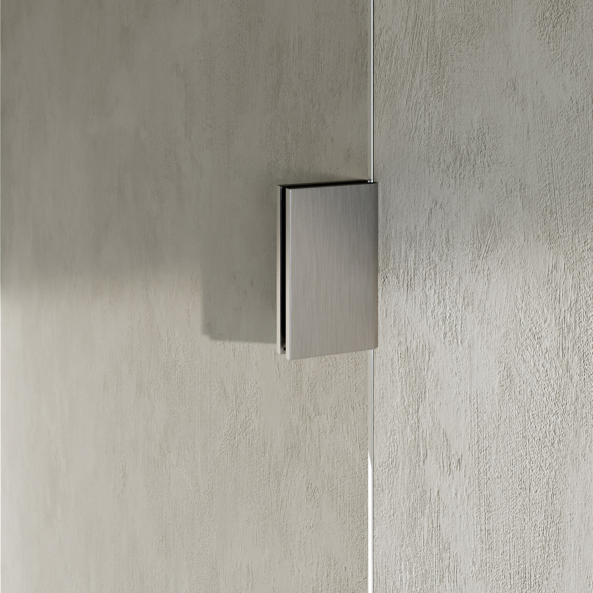 Brauer Void profielloze nisdeur 180cm met draaideur 70cm aan glas RVS geborsteld PVD