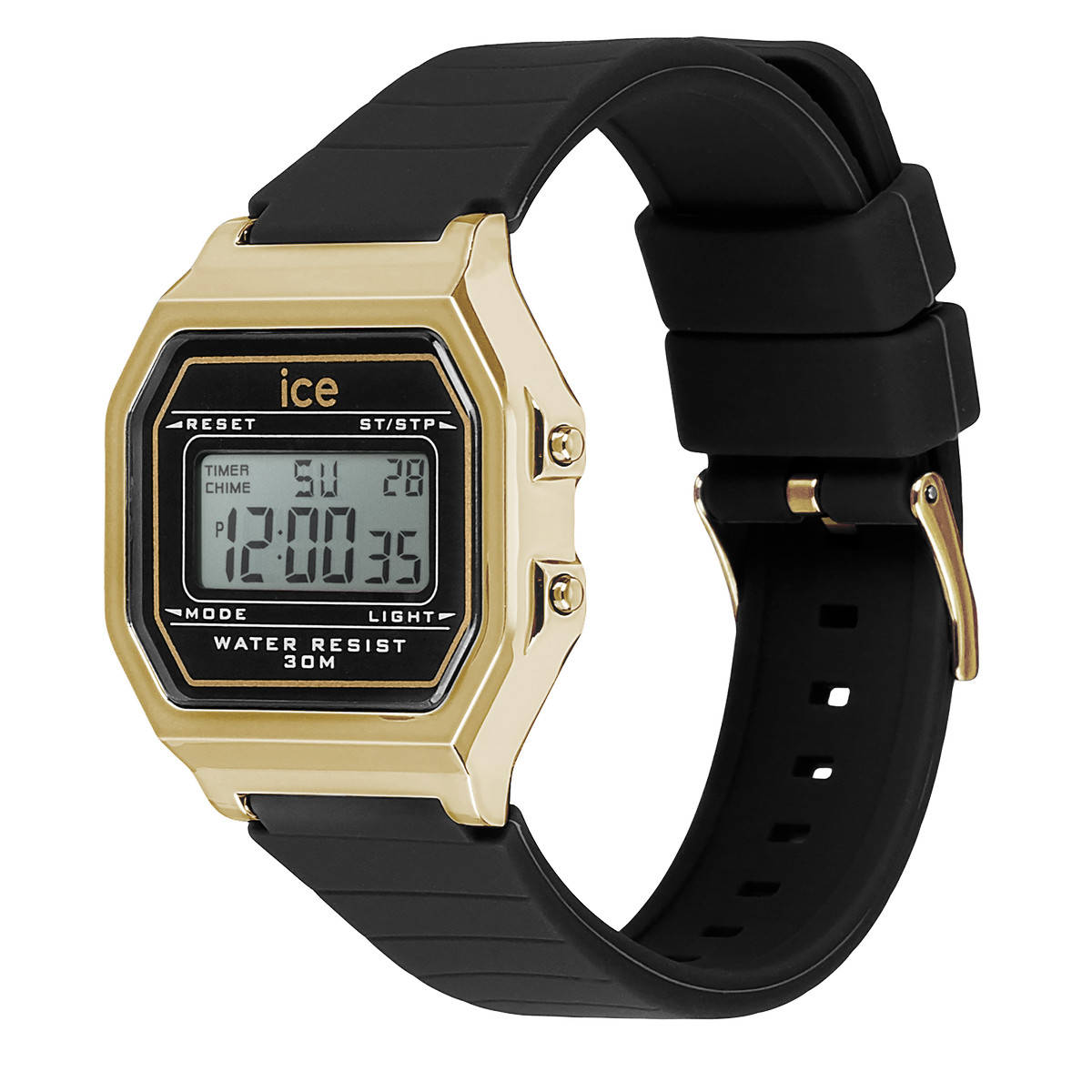 Montre ICE WATCH ice digit retro femme bracelet silicone noir