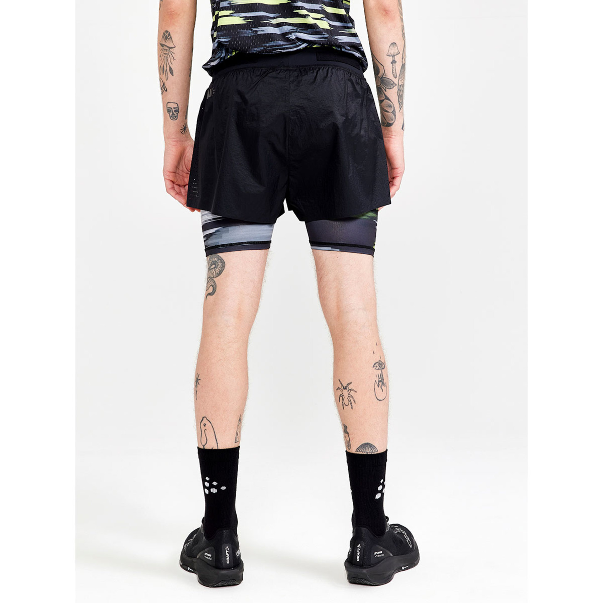 Craft CTM Distance 2in1 Hardloopbroek Kort Zwart/Multi Heren
