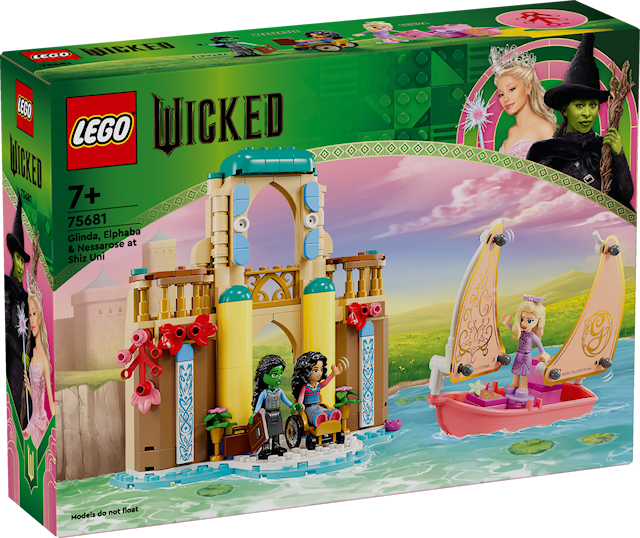 Glinda, Elphaba og Nessarose på Shiz University LEGO® Wicked (75681)