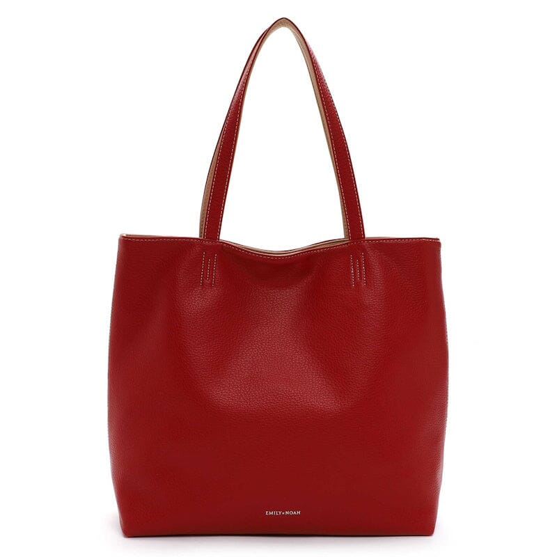 Emily & Noah Eva Bag in Bag Reversible Shopper Red