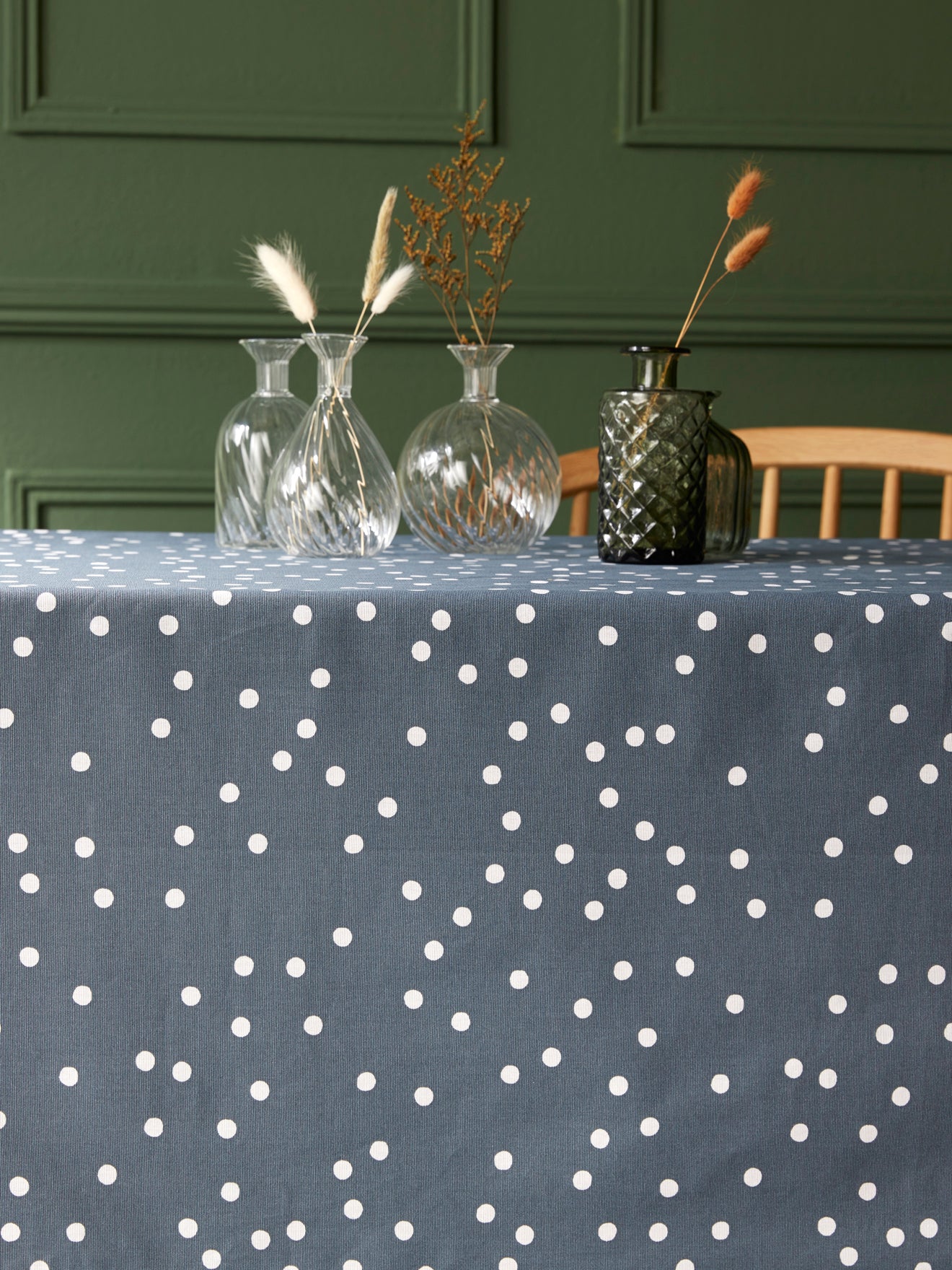 Nappe à pois en coton enduit