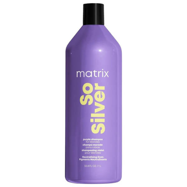 Shampoing Neutralisant de reflets indésirables jaunes So Silver Matrix 1L