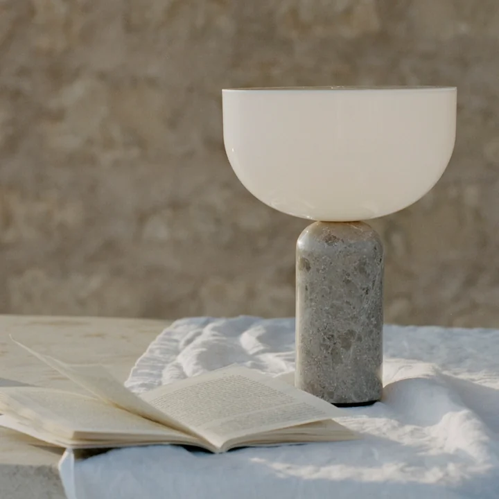 New Works - Kizu Portable LED Tischleuchte mit Akku, breccia pernice