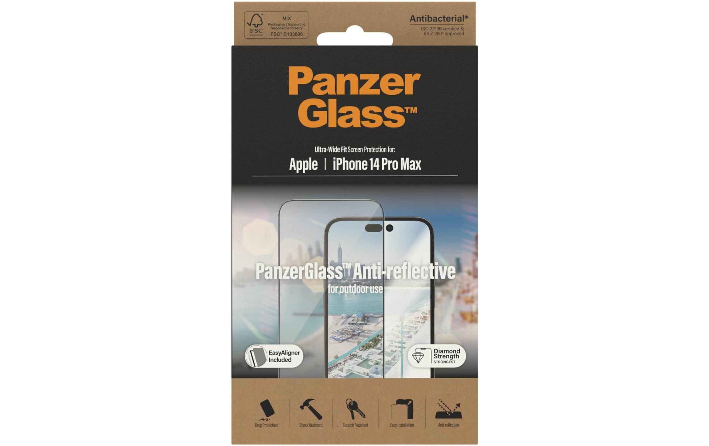 Displayschutz Ultra Wide Fit Anti Reflective iPhone Pro MaxAnti Reflective Schutzfolie mit Applicator für das Apple iPhone 14 Pro Max
