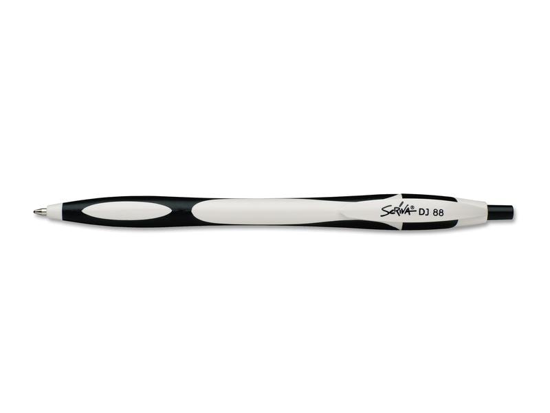 Scriva Kugelschreiber DJ88 0.7 mm, Schwarz, 12 Sück Kuli mit Druckmechanik