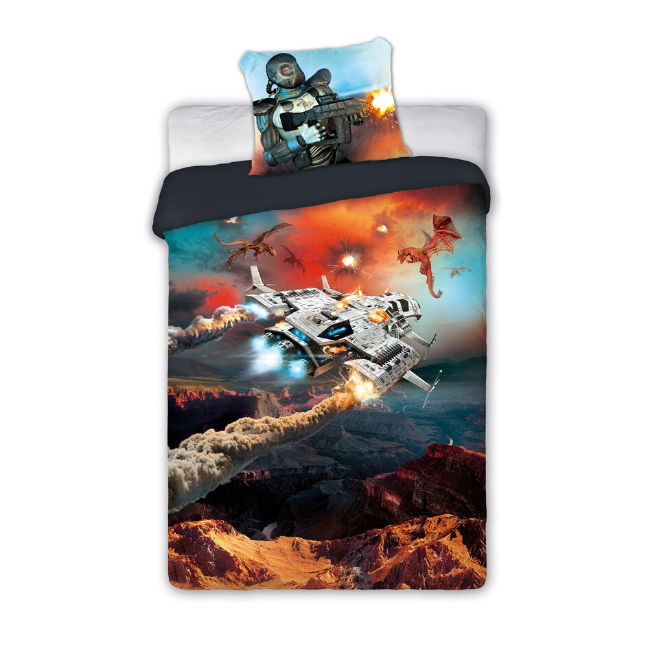 Game Dekbedovertrek Galaxy - Eenpersoons - 140 x 200 cm - Katoen
