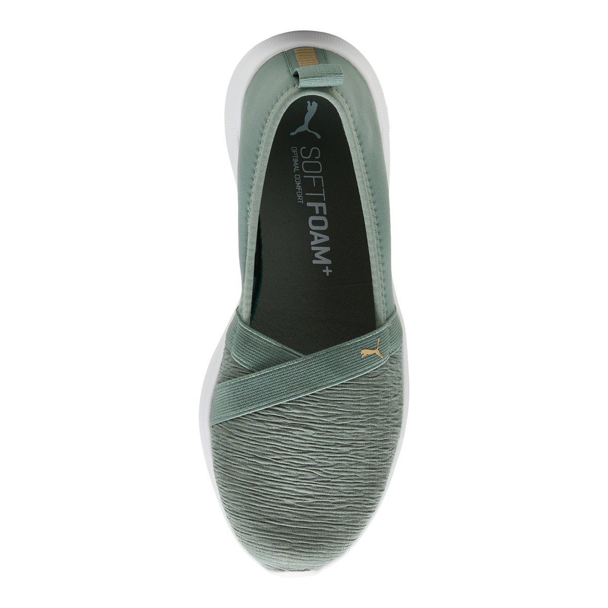 PUMA-Adelina-Baskets - Talon plat - Kaki
