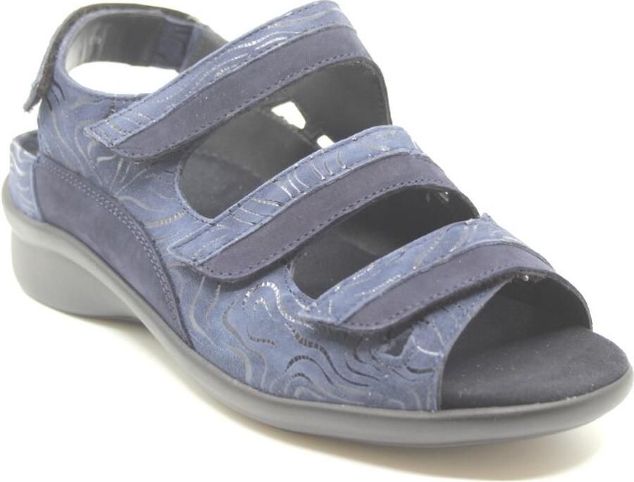 Durea 7409~K~~~~~~~~~~~~~~~~~~~~~~~~ Platte sandalenDames Sandalen Blauw