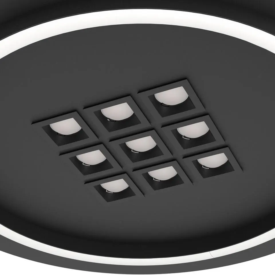 EGLO Balazote Plafonnière - LED - Kunststof - Zwart/Wit