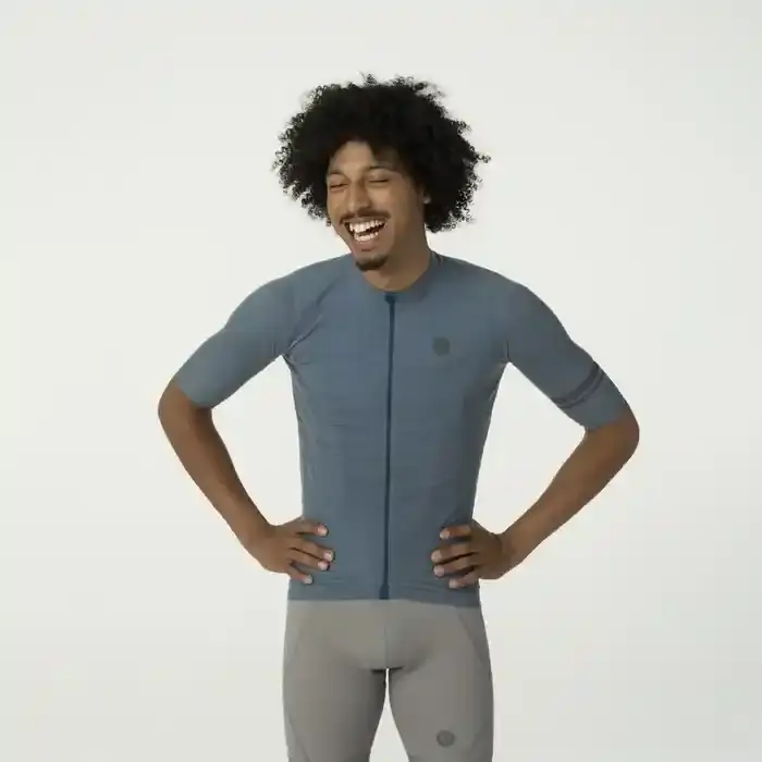 AGU Merino Performance Fietsshirt Korte Mouwen Blauw Heren