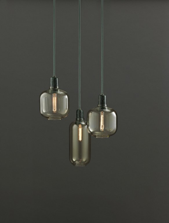 Normann Copenhagen Amp Lamp hanglamp large Ø11.2 goud/groen