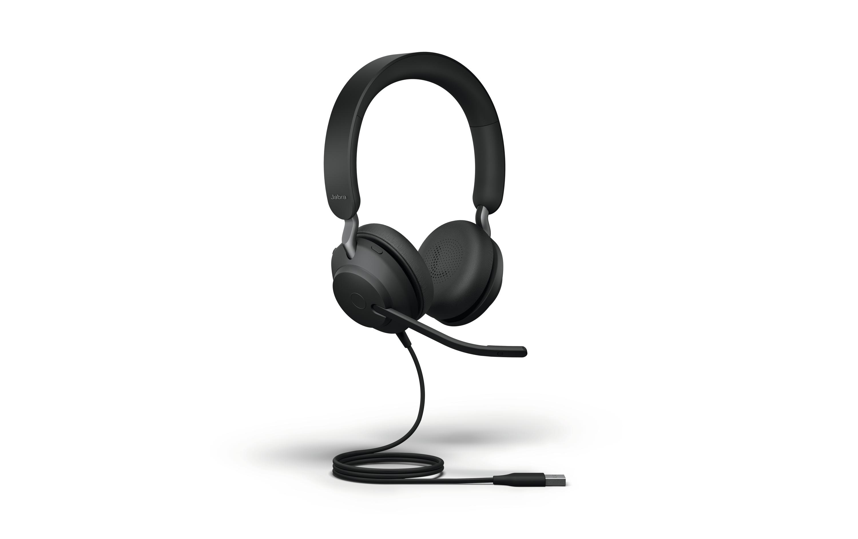Headset Evolve2 40 SE Duo UC Schwarz, USB-A<br>Herausragender Sound, überragende Geräuschunterdrückung, höchster Tragekomfort