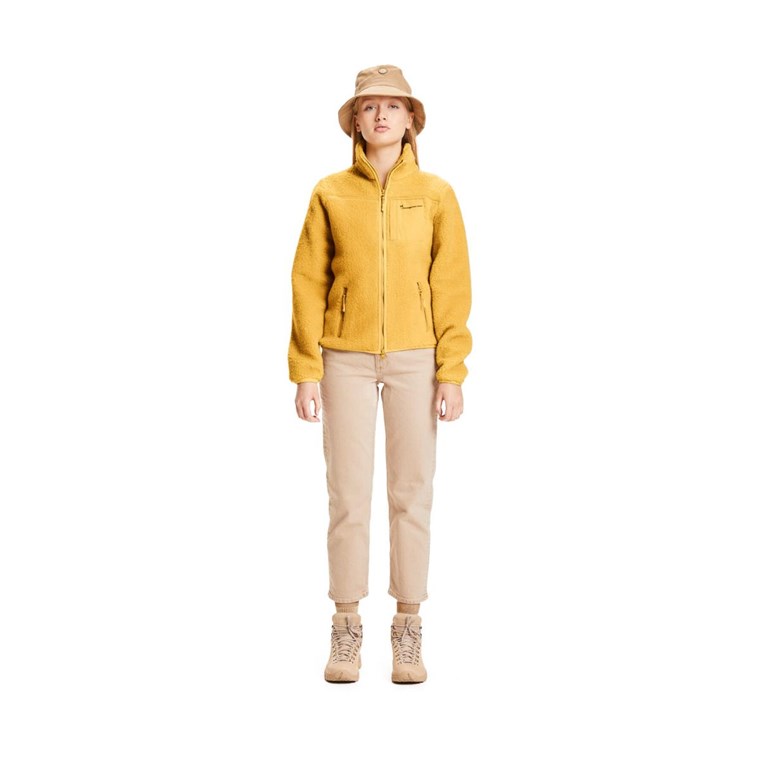 KnowledgeCotton Apparel Betony Teddy High Neck Zip Jacket Women