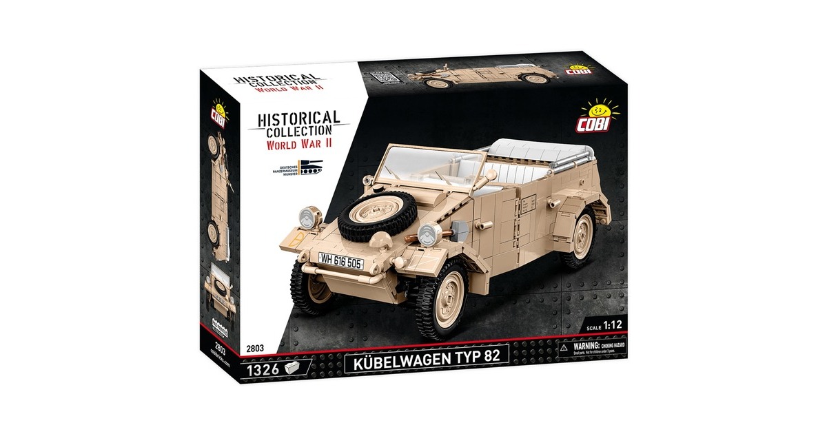 COBIHistorical Collection - Kübelwagen Personenkraftwagen Typ 82 Constructiespeelgoed  (Schaal 1:12)