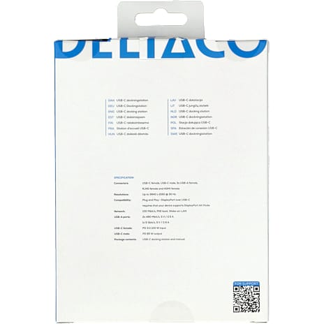 Deltaco usb-c dockingstation