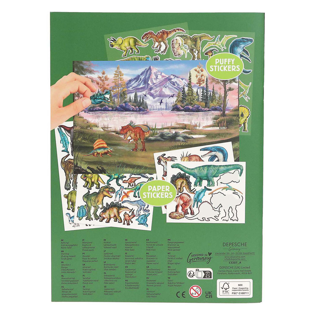 Dino World Stickerboek met Puffy Stickers