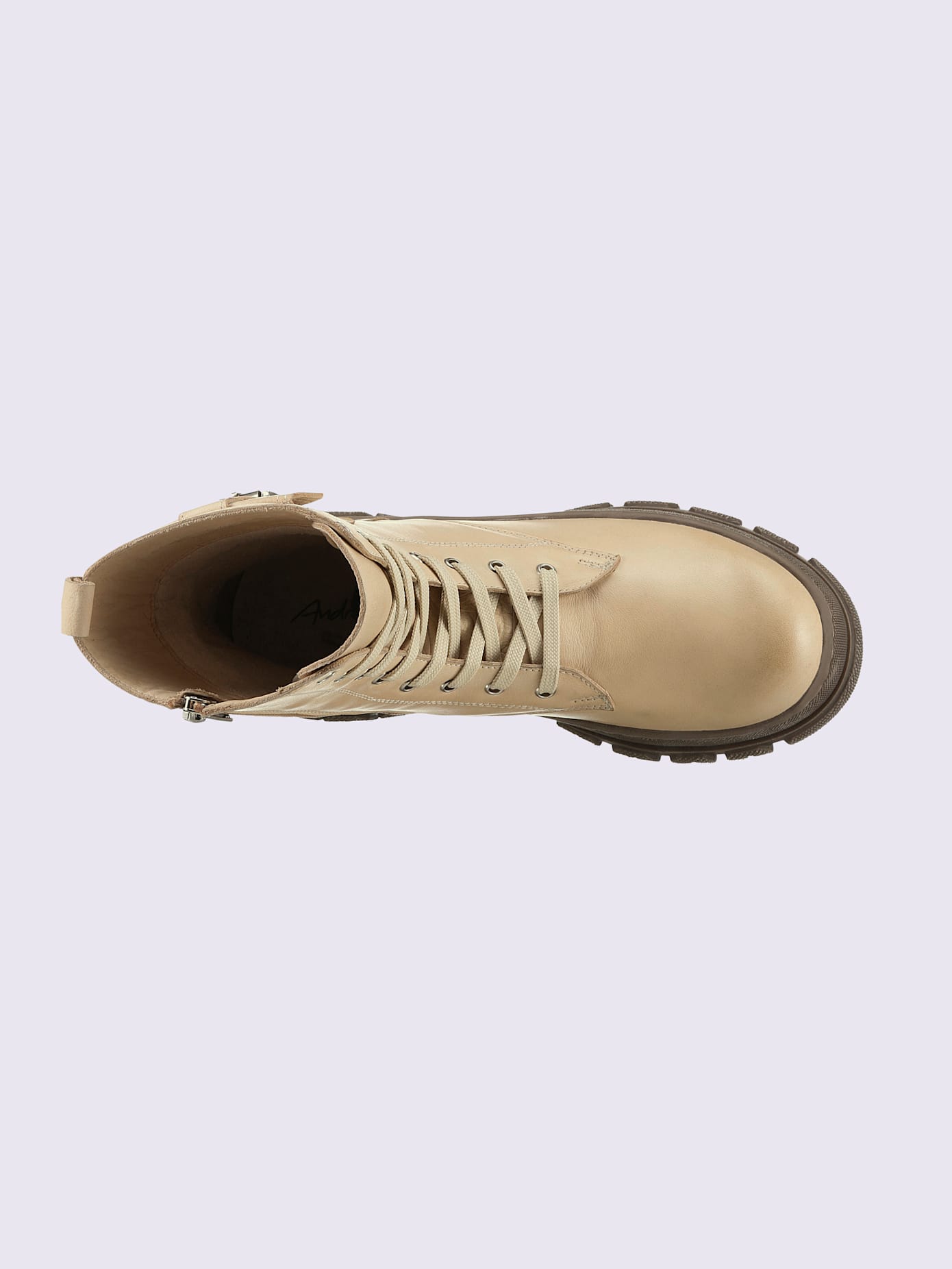 Bottines à lacets cuir nappa de vache