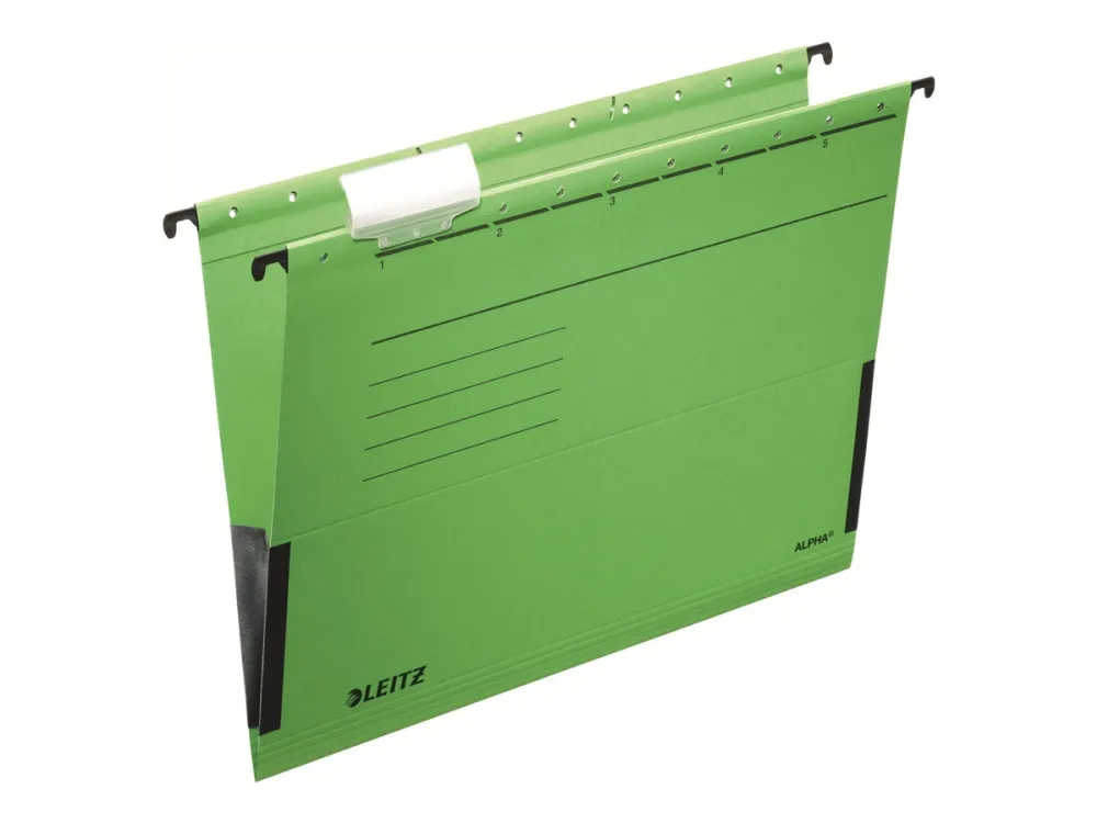 Leitz ALPHA - Hængende fil - V-Base - for A4 - med faneblade - grøn
