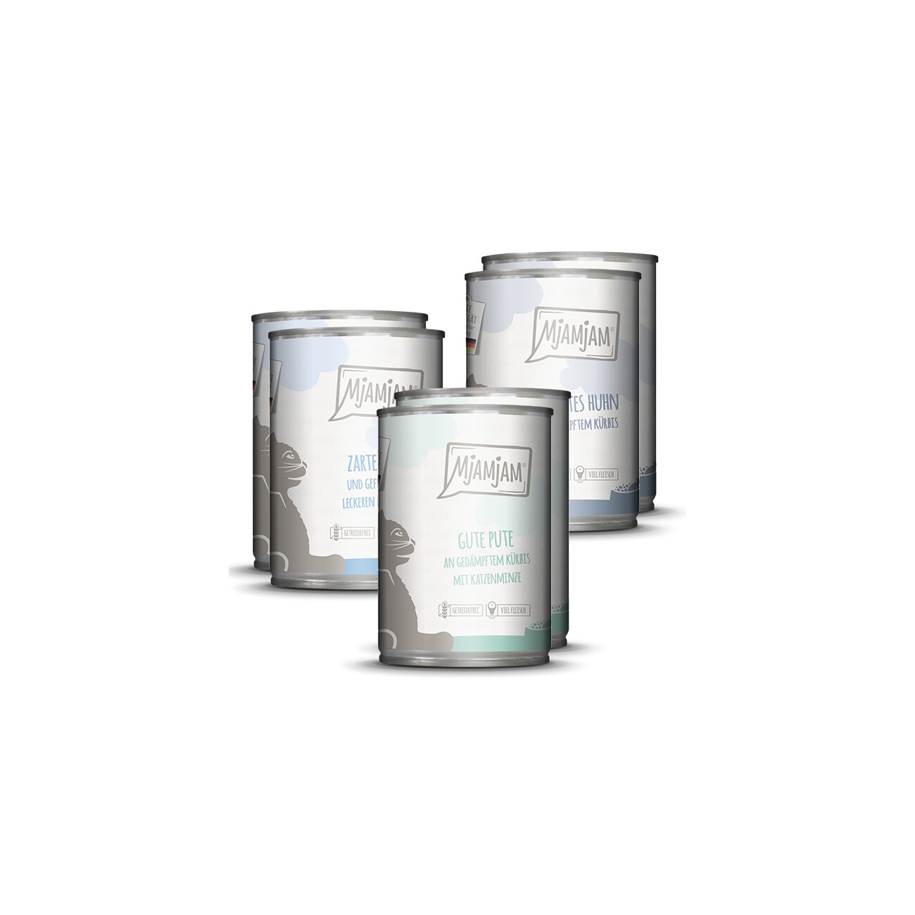 MjAMjAM Nassfutter Katze Adult, Mixpaket 6x400 g Mixpaket 2