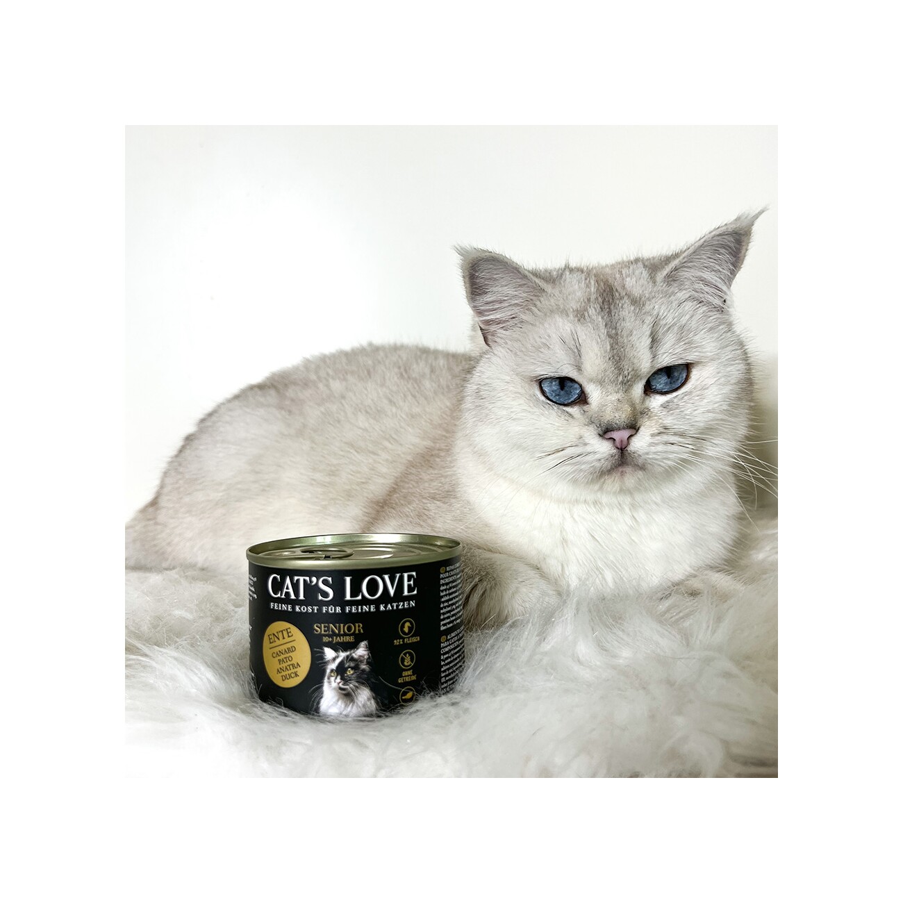 CAT'S LOVE Nassfutter Katze Senior in Gelee Ente 12x85 g