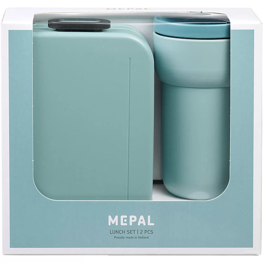 Mepal Lunchset Kaffee Ellipse + TAB grün