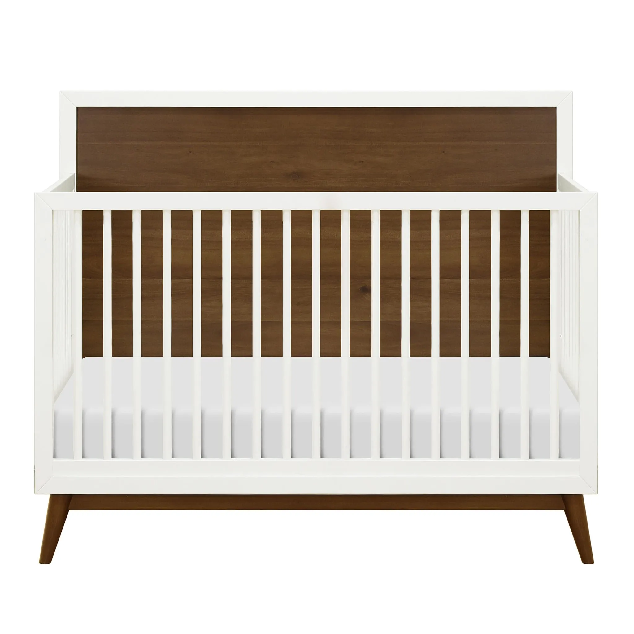Babyletto Couchette Convertible 4 en 1 Palma - Blanc Chaud  Noyer