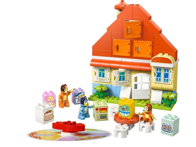 LEGO® DUPLO® Blueys Familienhaus mit Memory-Spiel 10459 Interaktives 2-in-1-Spielzeug für kleine und grosse Fans von Bluey