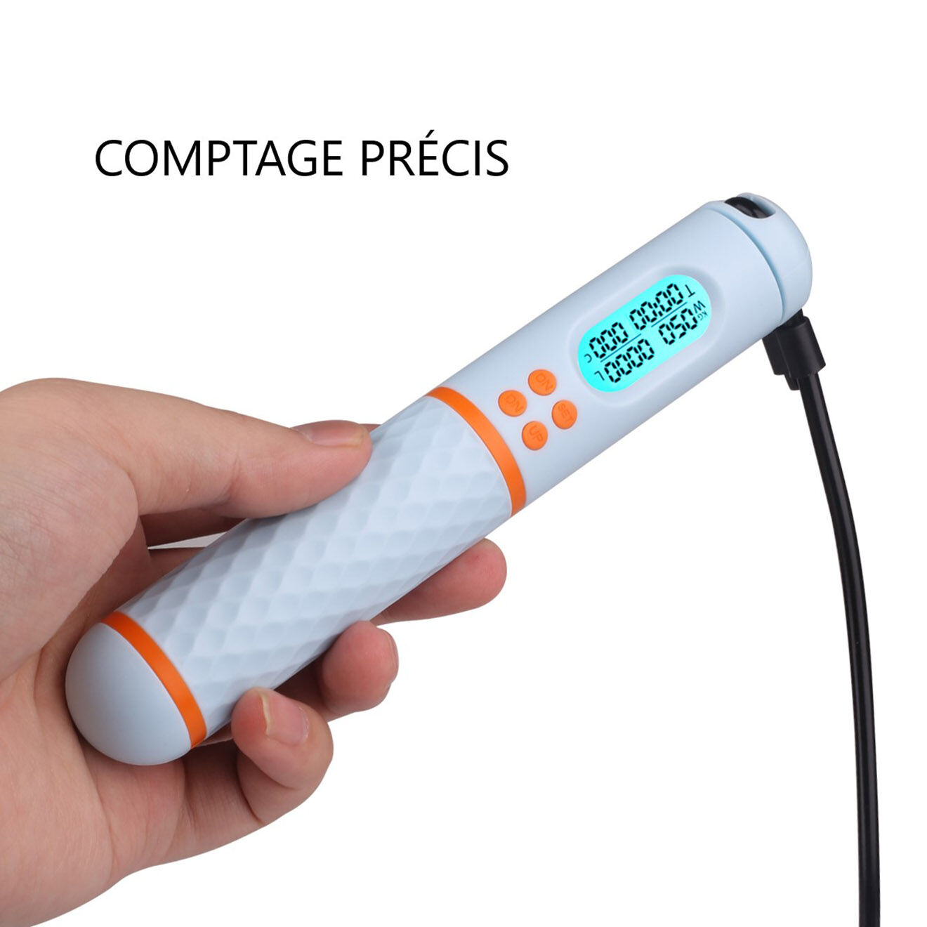 Onamaste Corde à sauter Sans Fil Digital bleue