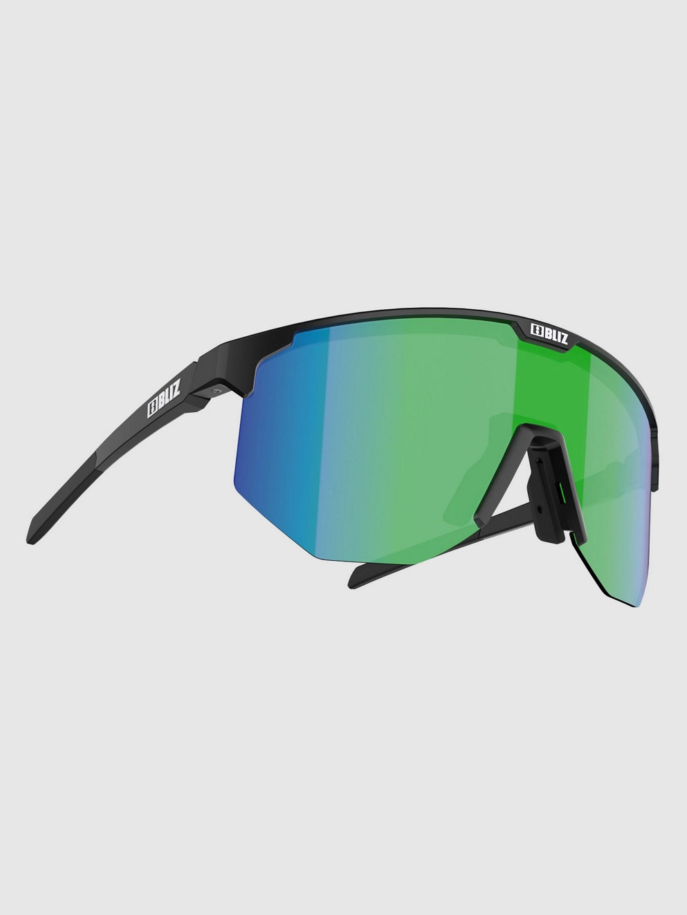 BLIZ Active Eyewear Hero Matt Black Sunglasses brown w green multi