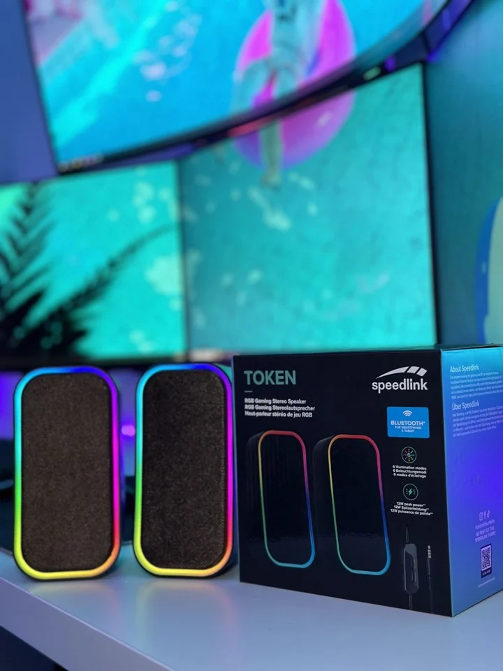 Speedlink - TOKEN RGB Gaming Stereo Højttaler, sort