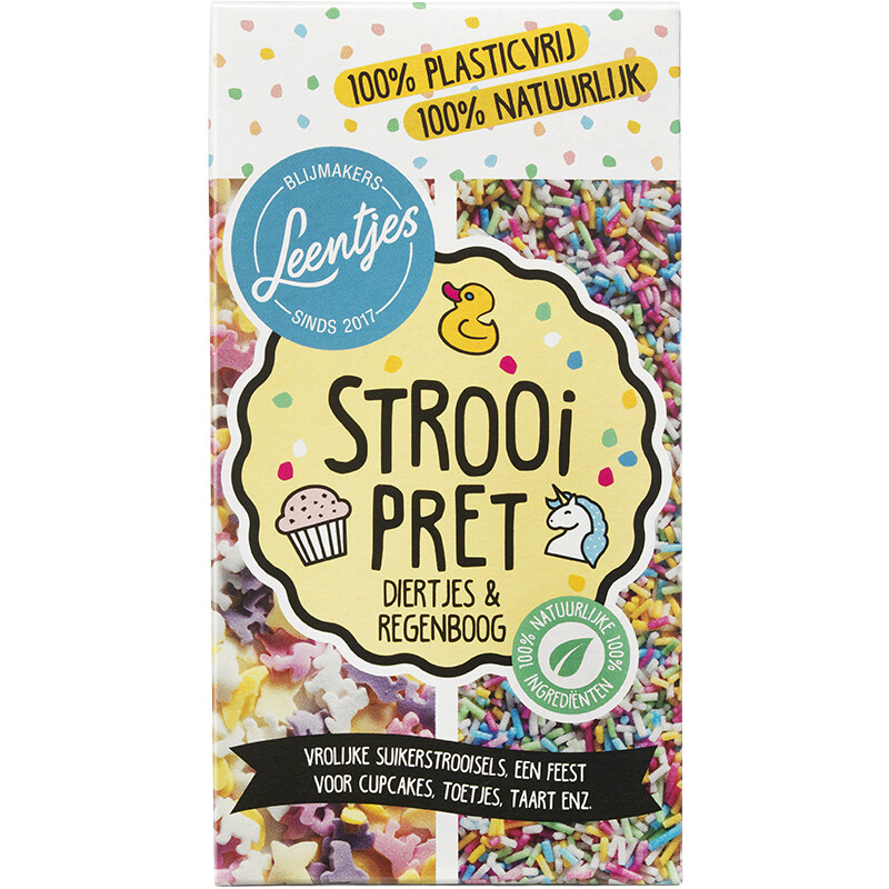 Leentjes Strooi pret diertjes & regenboog