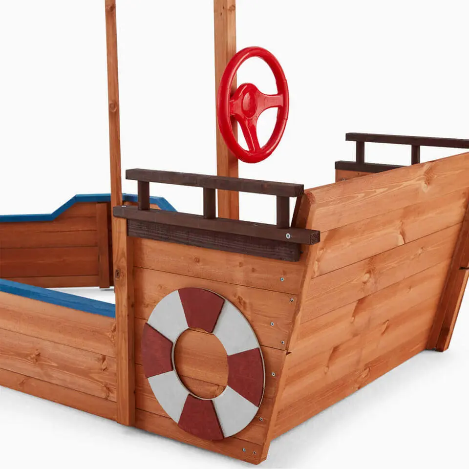 HOME DELUXE - Scheepszandbak met bankje MATSCHEKISTE - 160 x 78 cm