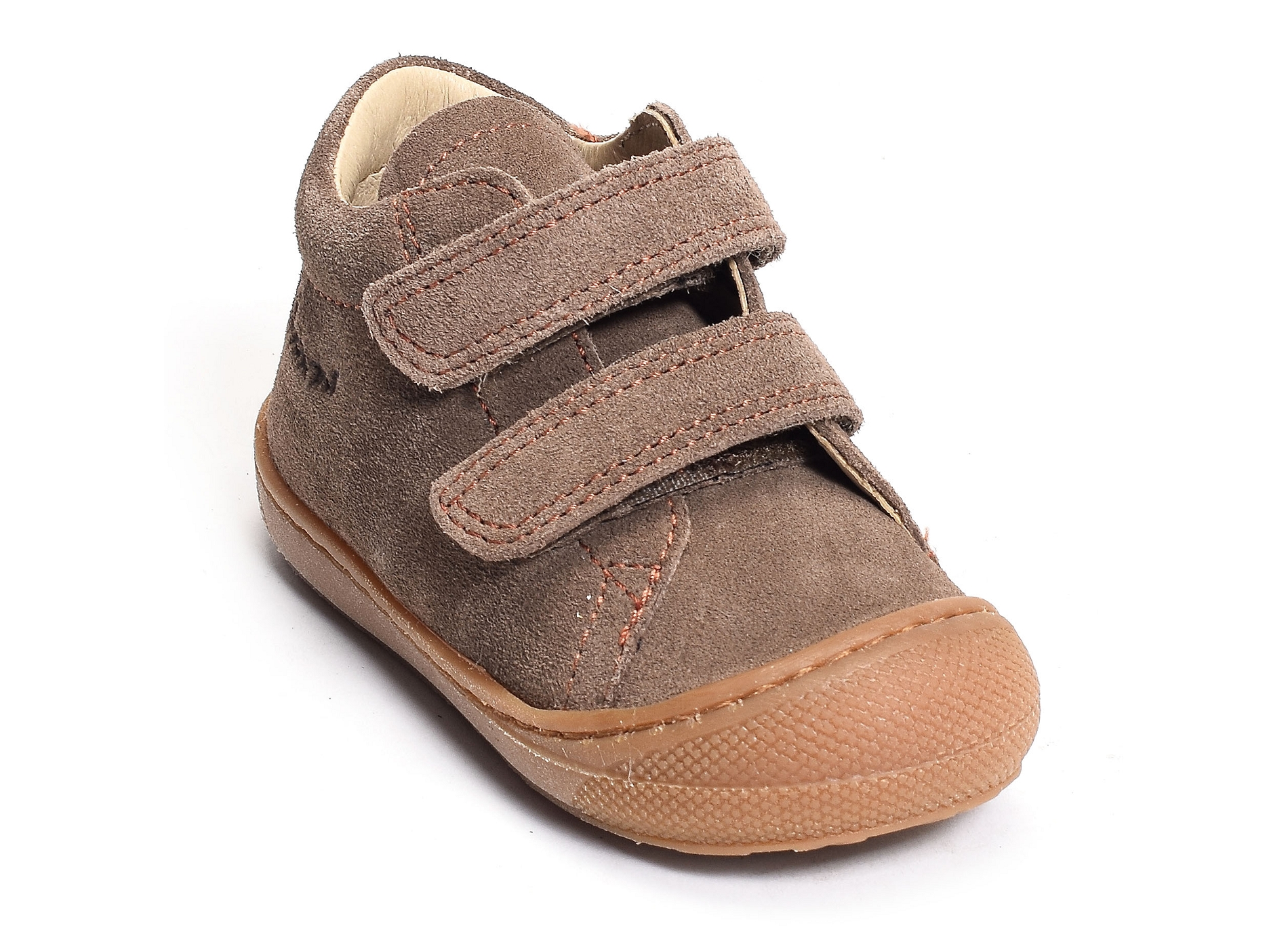 Cocoon boy velcro velours marron