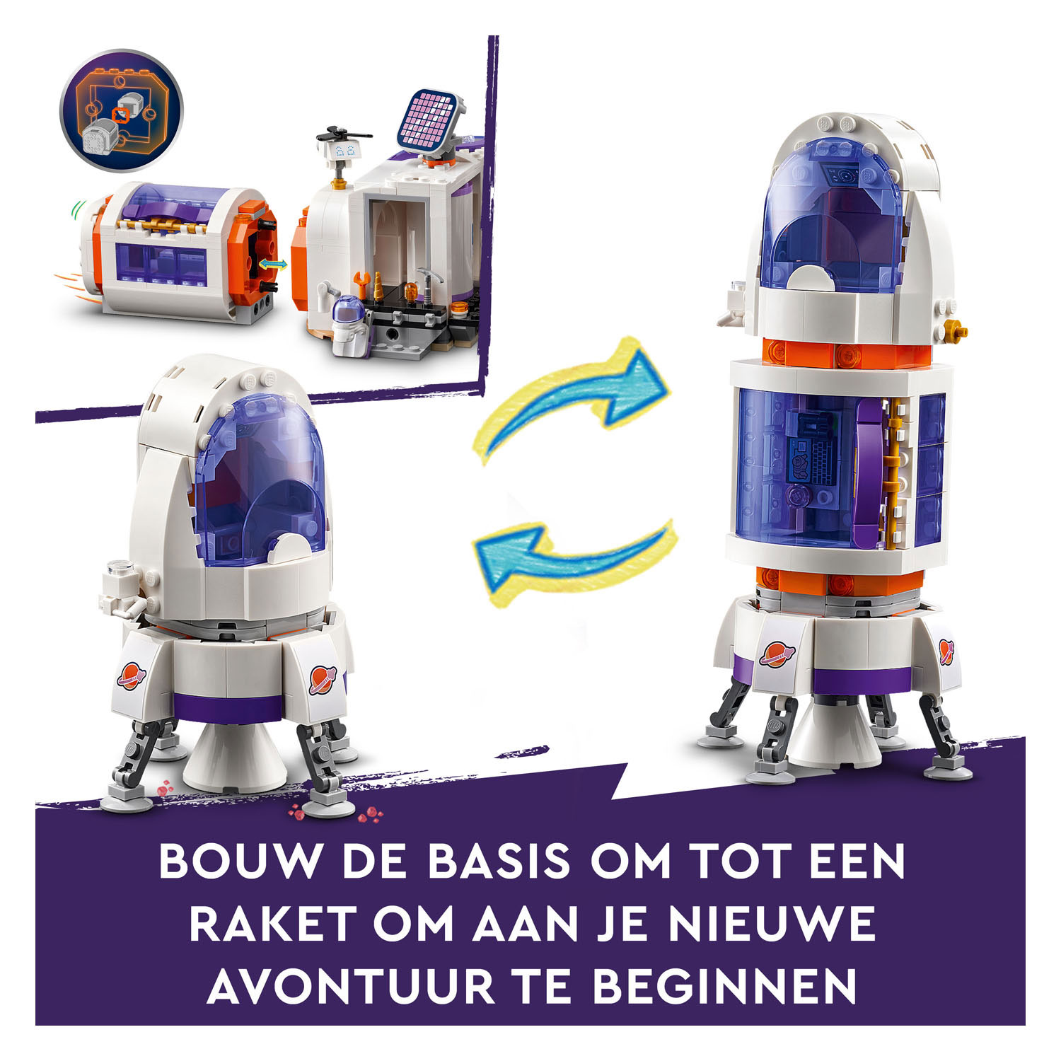 LEGO Friends 42605 Ruimtebasis op Mars en Raket