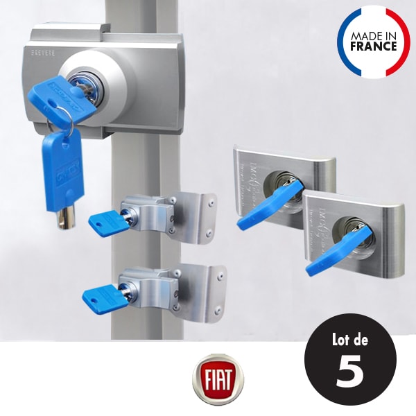 Lot de 5 verrous IMC Spécial Profilé FIAT Ducato de 2006 à 2021