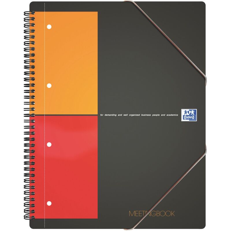 Cahier spirale Oxford International Meetingbook 24 x 32 cm - petits carreaux - 160 pages