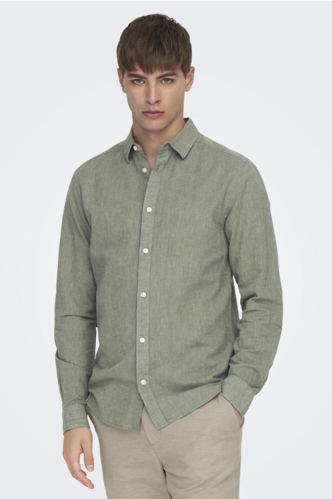 Only & Sons groene heren overhemd