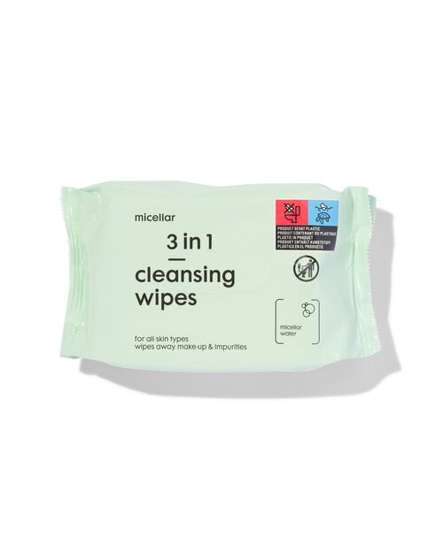 25 lingettes nettoyantes micellaires 3 en 1