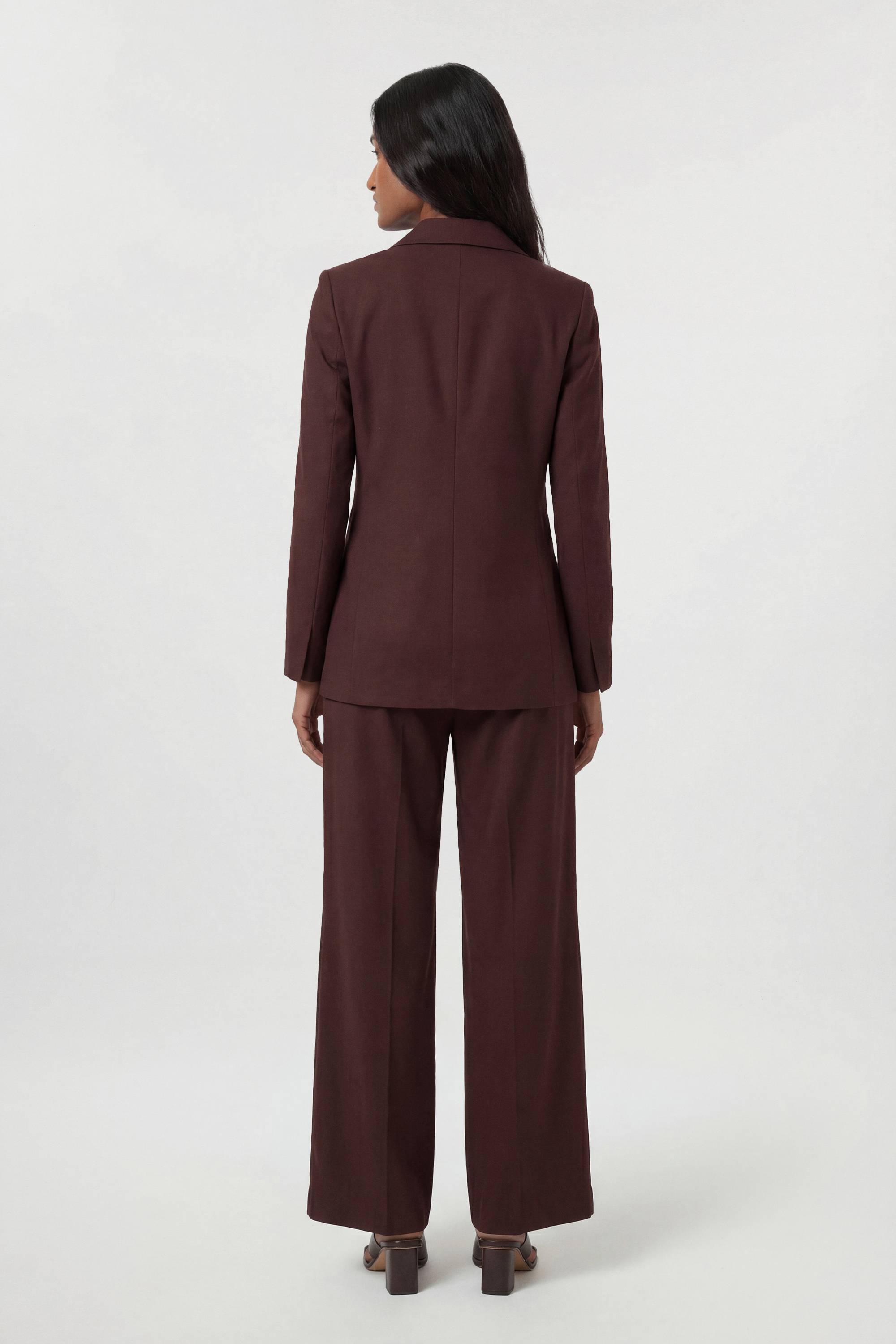 KarenMillen Blazer Petite Cintré À Simple Boutonnage En Mélange Tencel