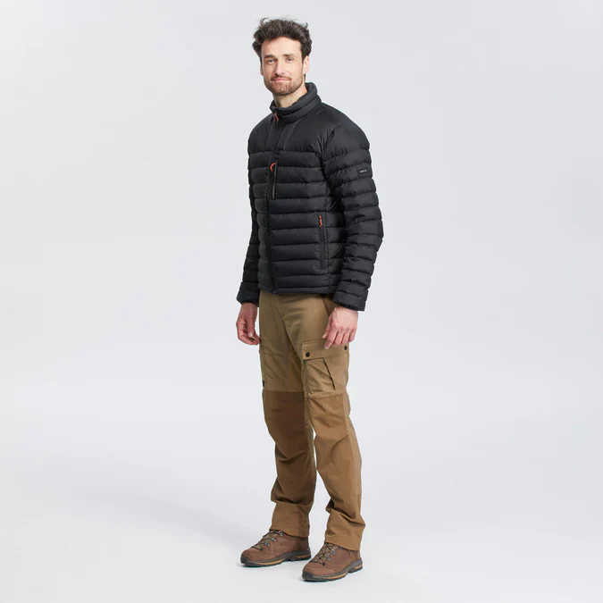 Decathlon Forclaz - Jaqueta puffer masculina Forclaz MT500 com enchimento de plumas