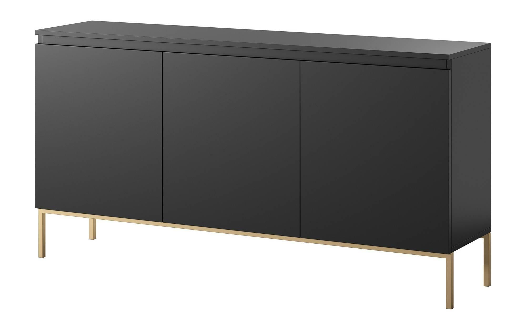 NADUVI Collection Kate Dressoir - B 150 cm - Zwart / Goud