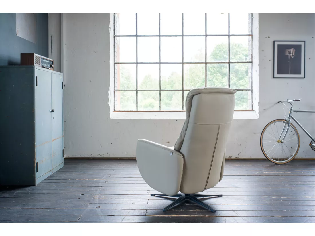 Fauteuil - Gris cuir - SARI