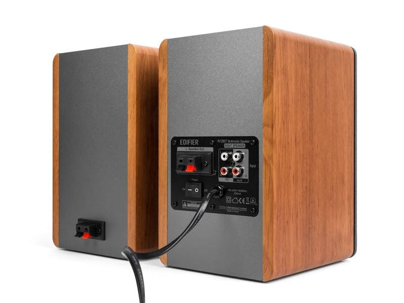 Edifier Regallautsprecher Paar R1280T Braun Aktive 2.0 Regallautsprecher mit 2x Cinch-Eingängen