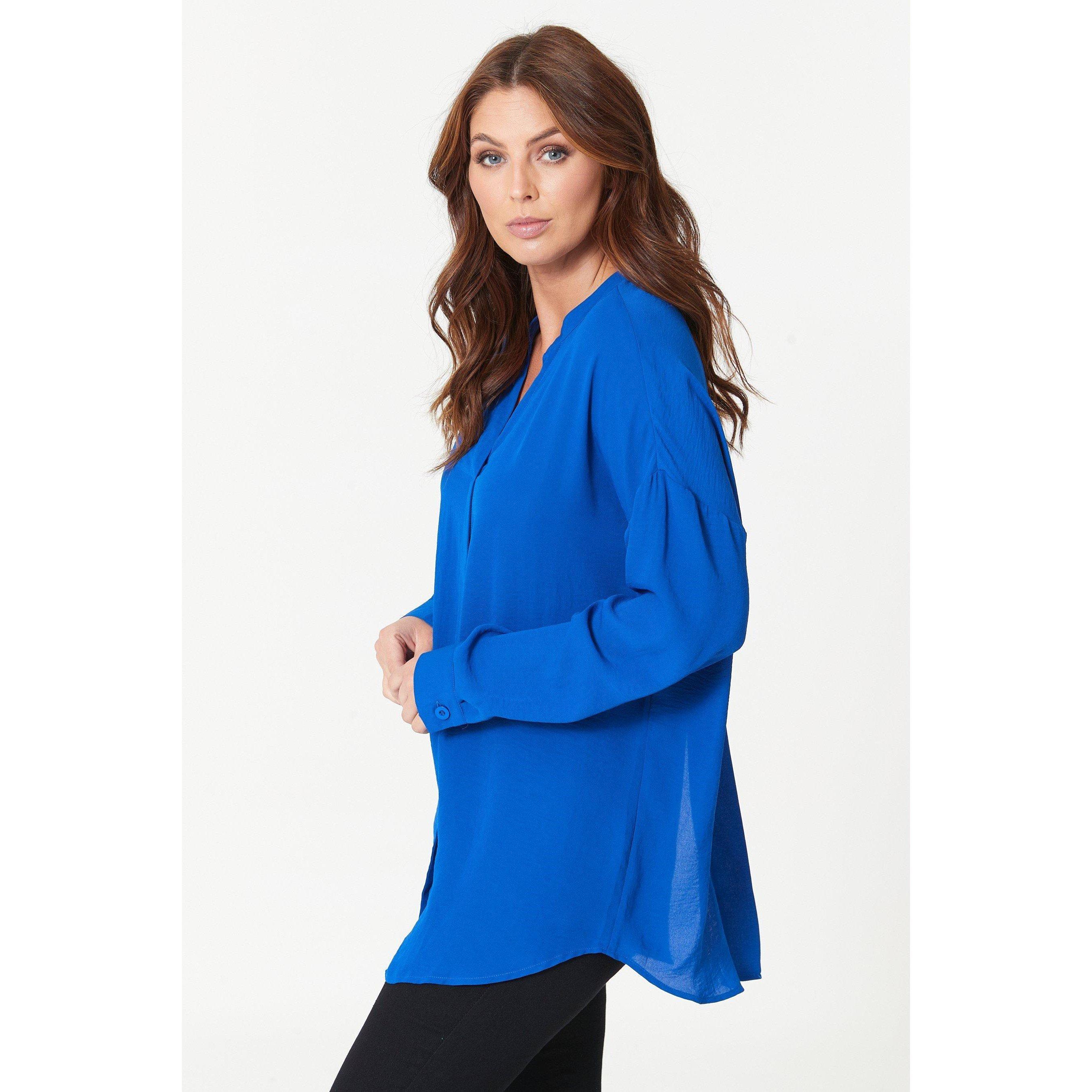 Be You BY Long Sleeve V Neck Blouse Womens