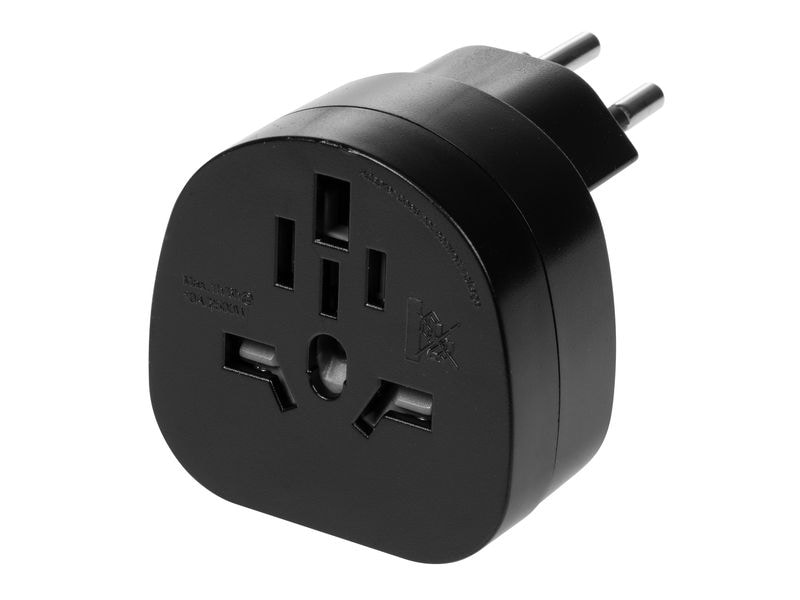 FURBER.power Reiseadapter Welt – CH, Schwarz Steckdosenadapter