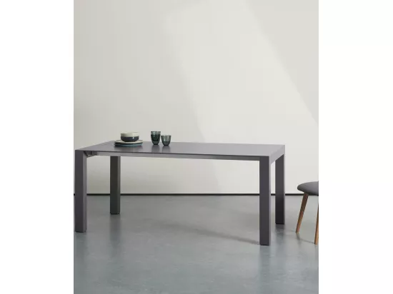 Neal Table extensible (170/264 x 90 cm) en MDF gris