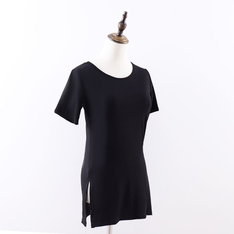 Cossita - Dans-T-shirt met korte mouwen en zijsplit