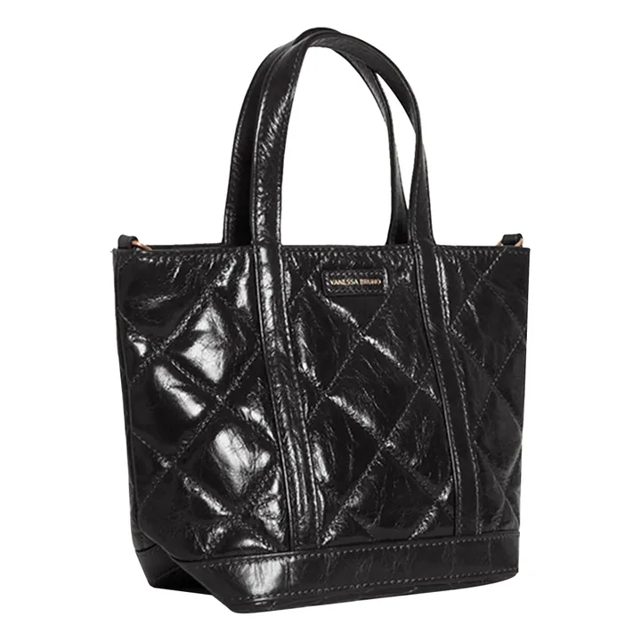 Vanessa Bruno Cabas Small Matelassé Cuir Froissé | Noir