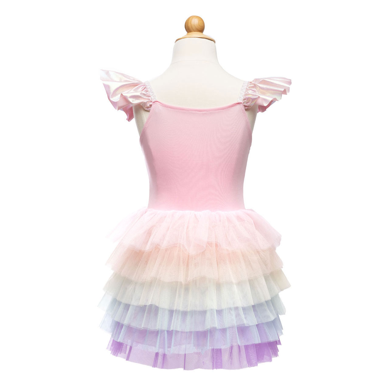 Regenboog Tutu Verkleedjurk, Roze, 5-6jr